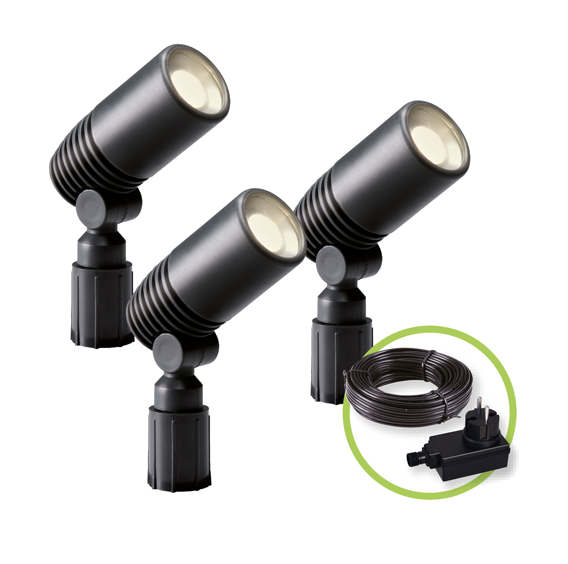 Garden Lights Strahler Alder 3er Set
