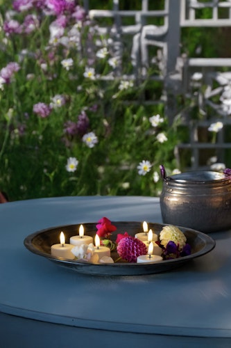 Konstsmide Weihnachtsbeleuchtung LED Teelichter weiß, warmweiße LED 6er Set