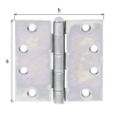 Vorschaubild Alberts® Scharnier, sendzimirverzinkt, LxB 100x102 mm 349042