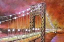 Vorschaubild 3D Metallbild Brücke 120,5 x 80 cm, Stahlblech