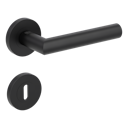 Vorschaubild Griffwerk LUCIA PROFESSIONAL PVD+ Schraubtechnik GK3 Rosetten rund Buntbart Graphitschwarz PVD+