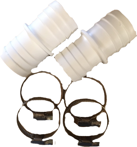 myPOOL Schlauchverbinder Ø 38mm/2er+Schlauchklemmen