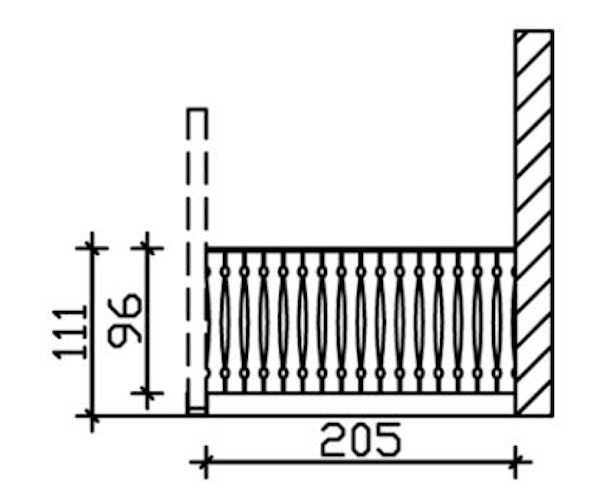 Skan Holz Seitenwand Balkonschalung für Terrassenüberdachung Leimholz + Venezia