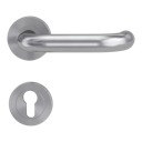 Vorschaubild Griffwerk ALESSIA PROFESSIONAL Schraubtechnik FS -Edelstahl matt  Rosettengarnitur -Schraubt. -PZ -Stift 9mm -TS 38-50mm