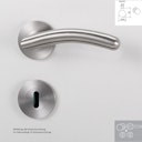 Vorschaubild Griffwerk Wechselgarnitur SAVIA K4 - Edelstahl matt - Schraubrosette