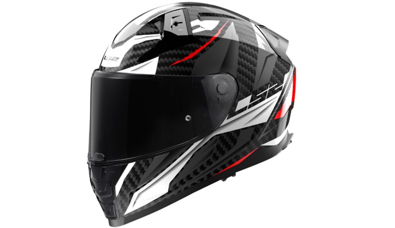 LS2 Integralhelm FF811 Vector II Carbon XL Weiß / Grau / Rot Savage
