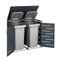 Vorschaubild T&J OSKAR Mülltonnenbox 132 x 80 x 116 cm Anthrazit