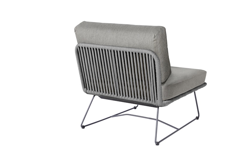 Diamond Garden Lounge Mittelmodul MILOS, Edelstahl Dunkelgrau / Rope / Sunproof (100 % Polypropylen)