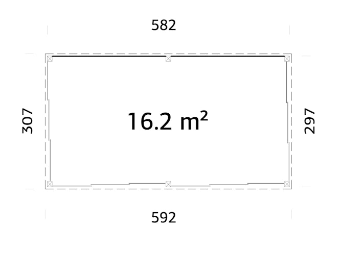 Palmako Glashaus Saga 16,2 m² Slide (Wintergartenanbau inkl. Rückwand)
