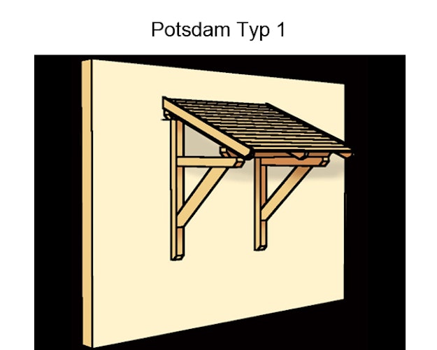 Skan Holz Pultdach Vordach Potsdam