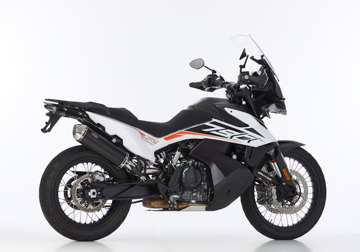 SHARK SLIP-ON Aluminium eloxiert/Endkappe Edelstahl poliert schwarz DSX-5 für HUSQVARNA Norden 901,KTM 790 Adventure,790 Adventure R,890 Adventure,890 Adventure R,890 SMT EURO4 EURO5 EURO5+