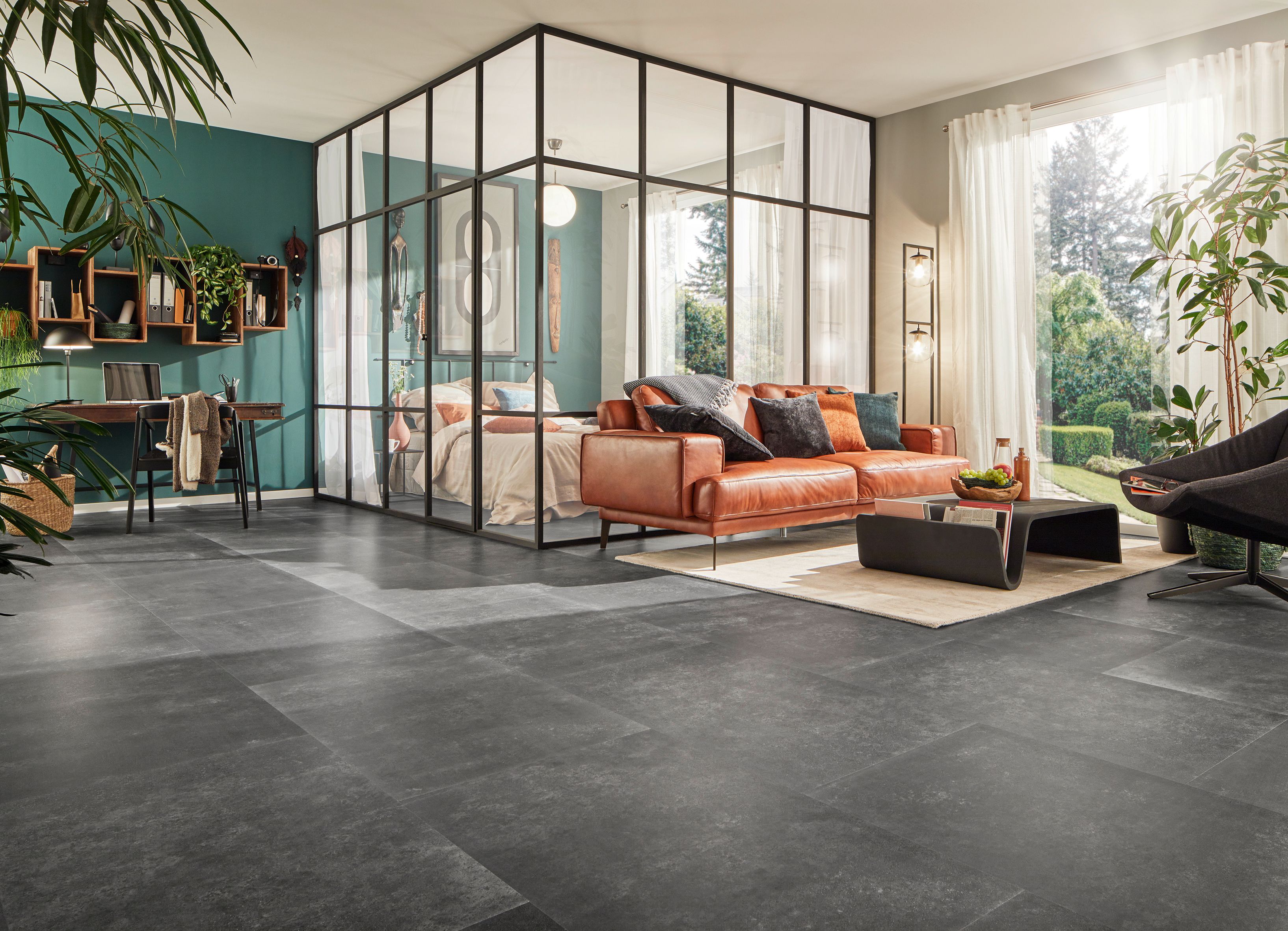 KWG Madeira Torres anthrazit Natur-Designboden Kurzdiele 91,5x62 cm
