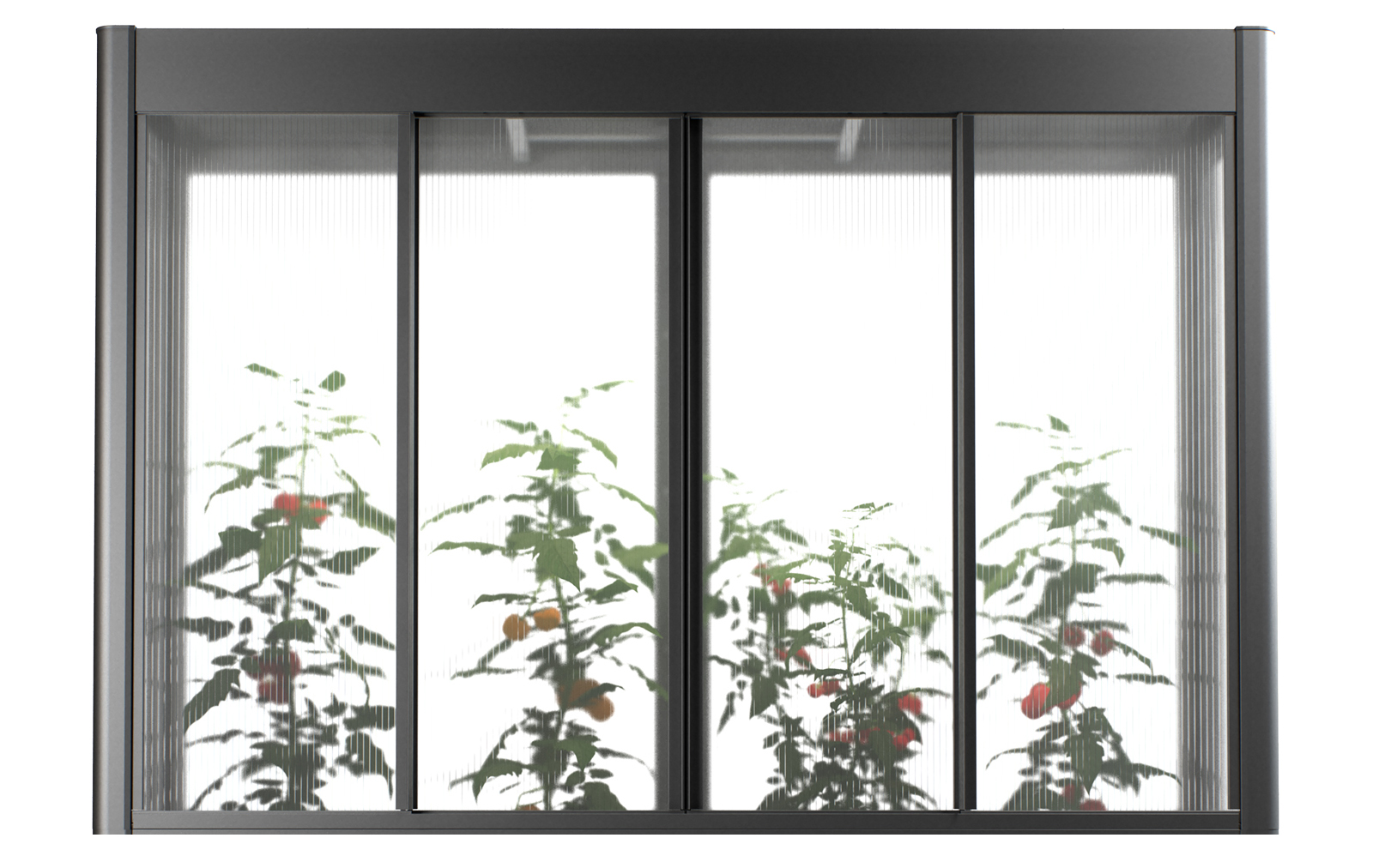 Thumbnail - Biohort Gewächshausaufsatz Florentina für Hochbeet/Belvedere Gr. 2x0,5, quarzgrau-metallic