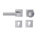 Vorschaubild Griffwerk METRICO PROFESSIONAL Schraubtechnik GK4 -Edelstahl matt  Rosettengarnitur eckig -Schraubt.  -Wechselgarnitur links