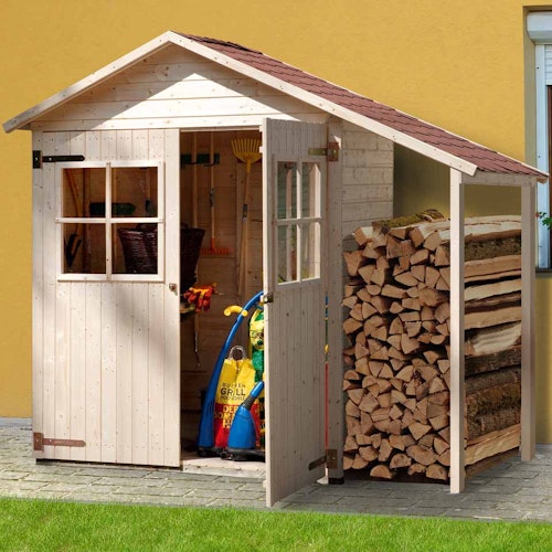 Weka 14 mm Garten- und Terrassenschrank 351 A/357 A mit Schleppdach