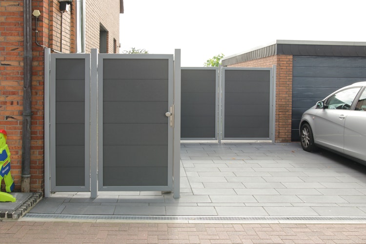 TraumGarten Design WPC Alu Rahmen Silber 1800 x 1800 mm