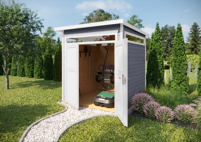 Weka Gartenhaus 265 mit Oberlichtern - 21 mm