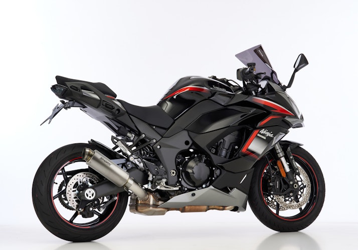 Shark Performance SLIP-ON Titan silber SRC 4 für KAWASAKI Ninja 1000 SX,Ninja 1100 SX / SE EURO4 EURO5 EURO5+