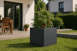 Premium Hochbeet aus Stahl anthrazit 80 x 80 x 75 cm