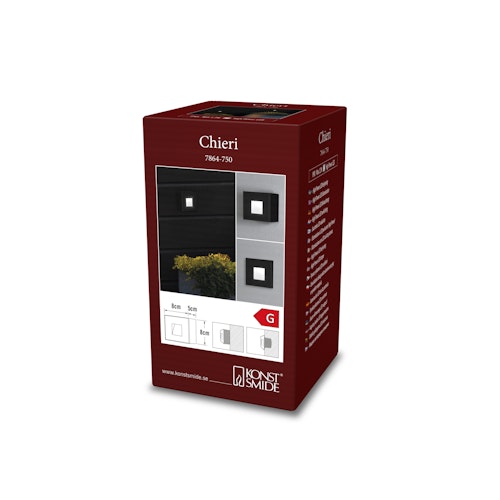 Konstsmide Wandleuchte Chieri, klein rechteckig, versch. Farben