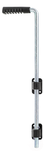 Alberts® Bodenschieber,verzinkt,Griff schwarz,Gesamthöhe 600 mm,Abstand Bolzen-Tor 40 mm 207069