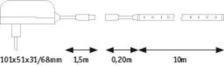 Paulmann SimpLED LED Strip Warmweiß Komplettset 10m