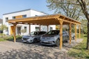 Vorschaubild Skan Holz Emsland - Flachdach Doppelcarport aus Leimholz Breite 609 cm