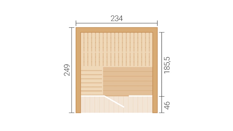 Weka Design Saunahaus Luua - 175 mm (Lieferung vormontiert)