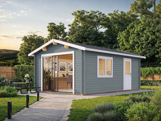 Palmako Gartenhaus Irene 19,0 m² - 44 mm Slide