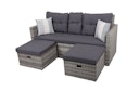 Vorschaubild Garden Pleasure Lounge-Sofa VALLETTA, Polyrattan Grau / Kissen Olefin (100 % Polypropylen) Grau