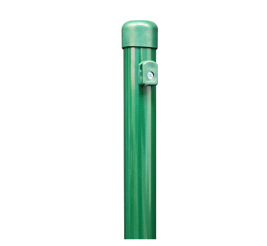 Alberts® Zaunpf.,zinkp.grün Kst.b.,Länge 2500mm,Pfostenst. ⌀38mm,Geflechth. 2000mm 613044