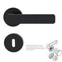 Vorschaubild Griffwerk Wechselgarnitur MINIMAL MODERN SIEGER DESIGN - Samtgrau, Kaschmirgrau, Graphitschwarz