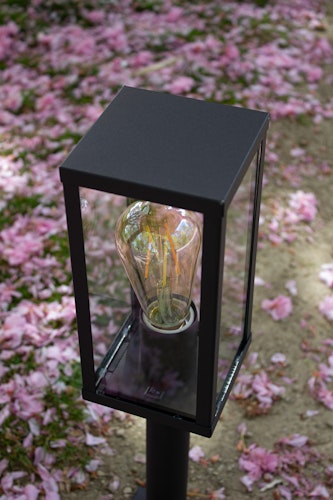 ECO-LIGHT Außenwandleuchte Karo Aluminiumguss schwarz matt (4100310)