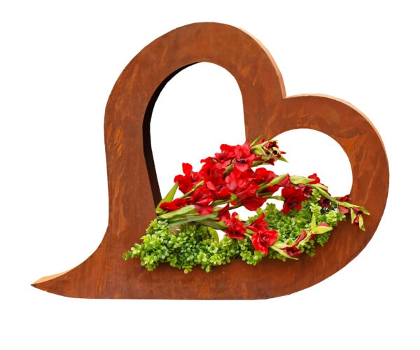 Badeko Herz „Lydia“ in Edelrostoptik (140 cm) zum Bepflanzen