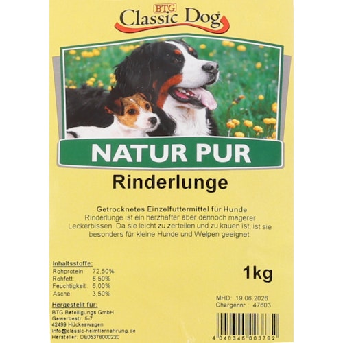 Classic Dog Snack Rinderlunge 1kg