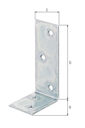 Vorschaubild Alberts® Balkenwinkel, galvanisch verzinkt dickschichtpassiviert, TxHxB 40x80x30 mm 332839