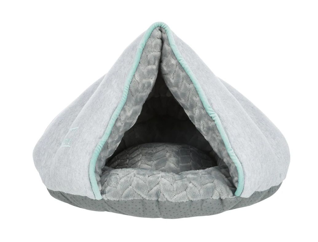 TRIXIE Junior Höhle, rund, 45 × 30 × 40 cm, hellgrau/mint