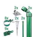 Vorschaubild Alberts® Zauneck-Set f. Maschend., grün kstb.,m.Einschlag-B.,f.Höhe 2000 mm 601621