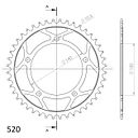 Vorschaubild Supersprox Stahl-Kettenrad 520 44Z (Schwarz)