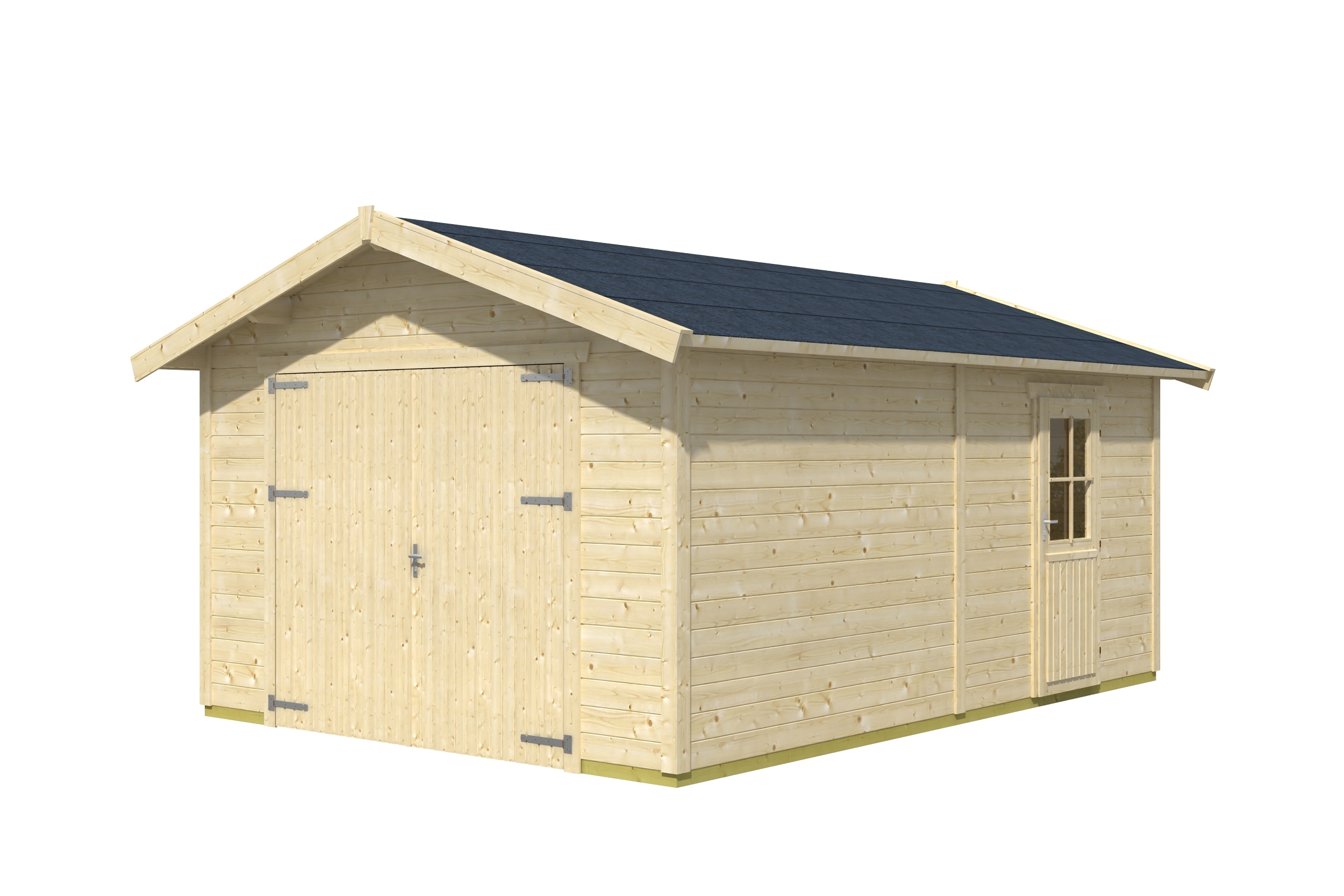 Skan Holz 45 mm Garage Holzgarage Varberg 1 370 x 525 cm