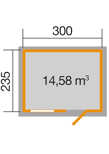 Weka Gartenhaus 123 - 28 mm