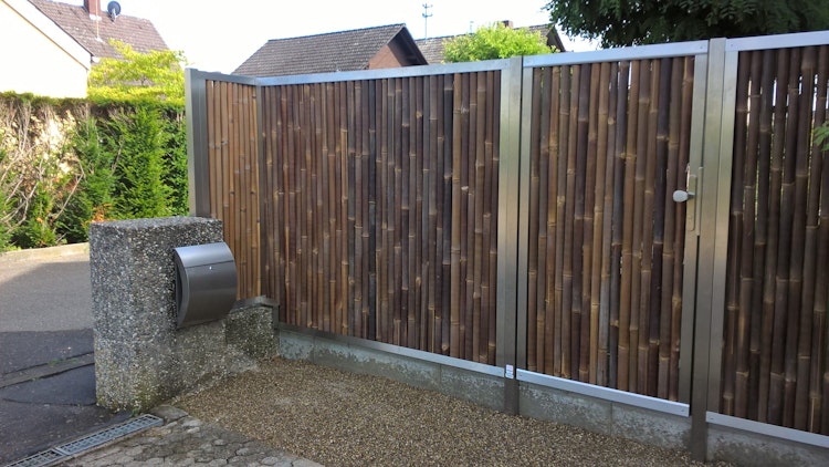 BambusBASIS Modul5 Tür mit Edelstahlrahmen