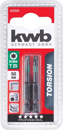kwb 2 Bits 50mm Torx 25 Torsion SB 122325