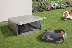 B-Ware Biohort Rasenrobotergarage Charly B 78 x T 90 x H 49 cm (Gr. 2) dunkelgrau-metallic 
