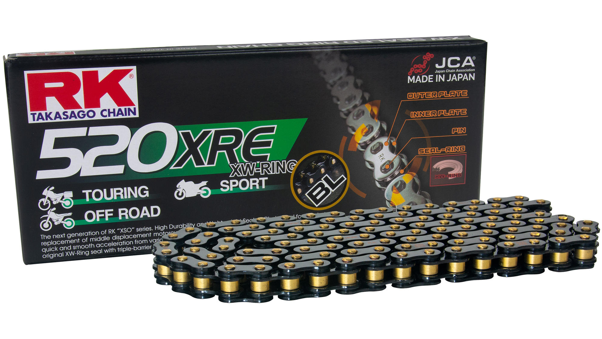 RK 520XRE Kette 110 C BlackScale