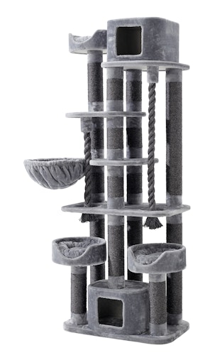 NOBBY Kratzbaum "KYLA" hellgrau; 80 x 50 x 209 cm