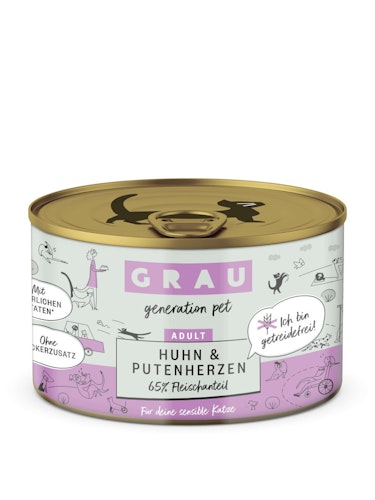 grau Katze 200 Gramm Katzennassfutter