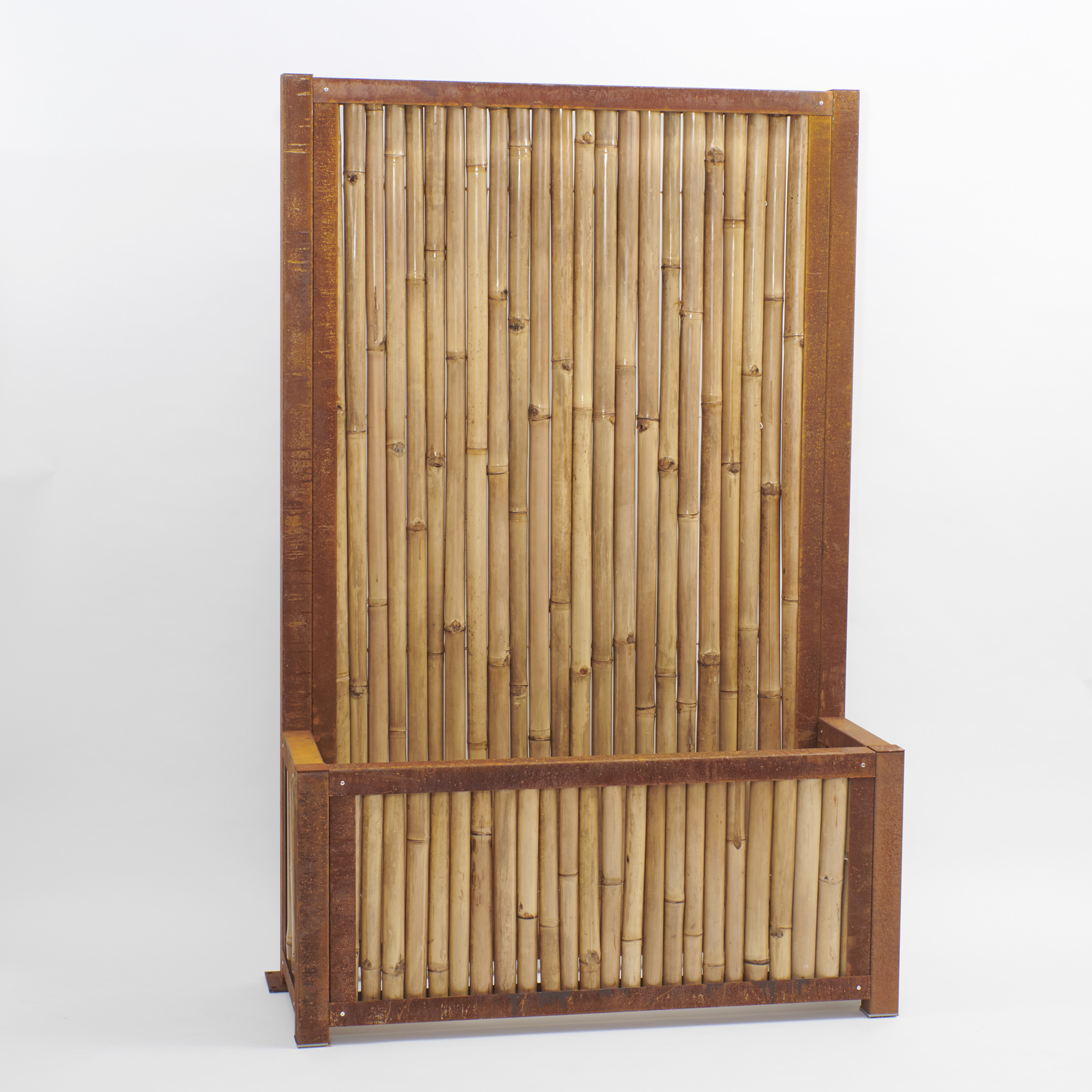 BambusBASIS Hochbeet mit Sichtschutz | Hochbeet - H: 70cm x B: 102cm x T: 44cm | Sichtschutz - H: 155cm x B: 102cm | Cor...