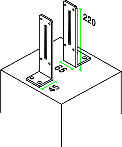 OSMO Pfostenanker zum Aufdübeln-L-Anker
