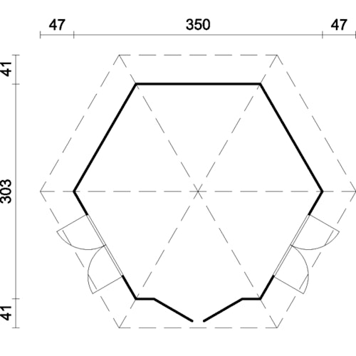 Palmako Pavillon Hanna 7,6 m² - 34 mm